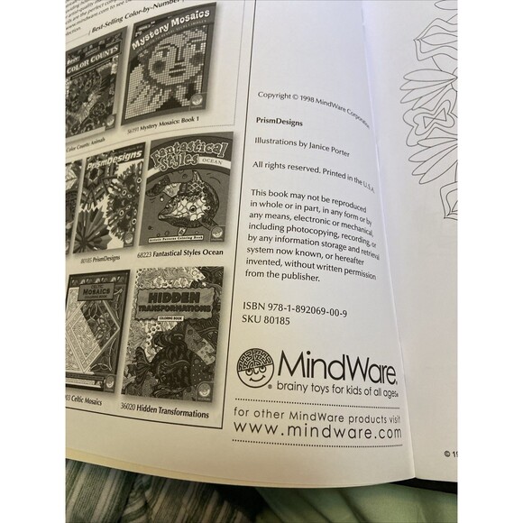Adult and Children Coloring Book PRISM DESIGNS USA MindWare Imagination - Picture 3 of 5